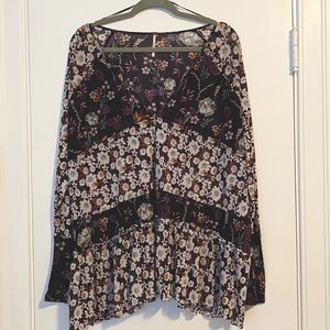 FREE PEOPLE | floral print loose fitting top